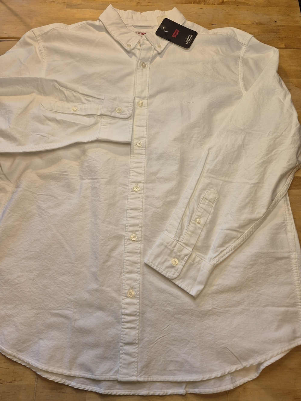 Levi's White Button-Down Casual Shirt